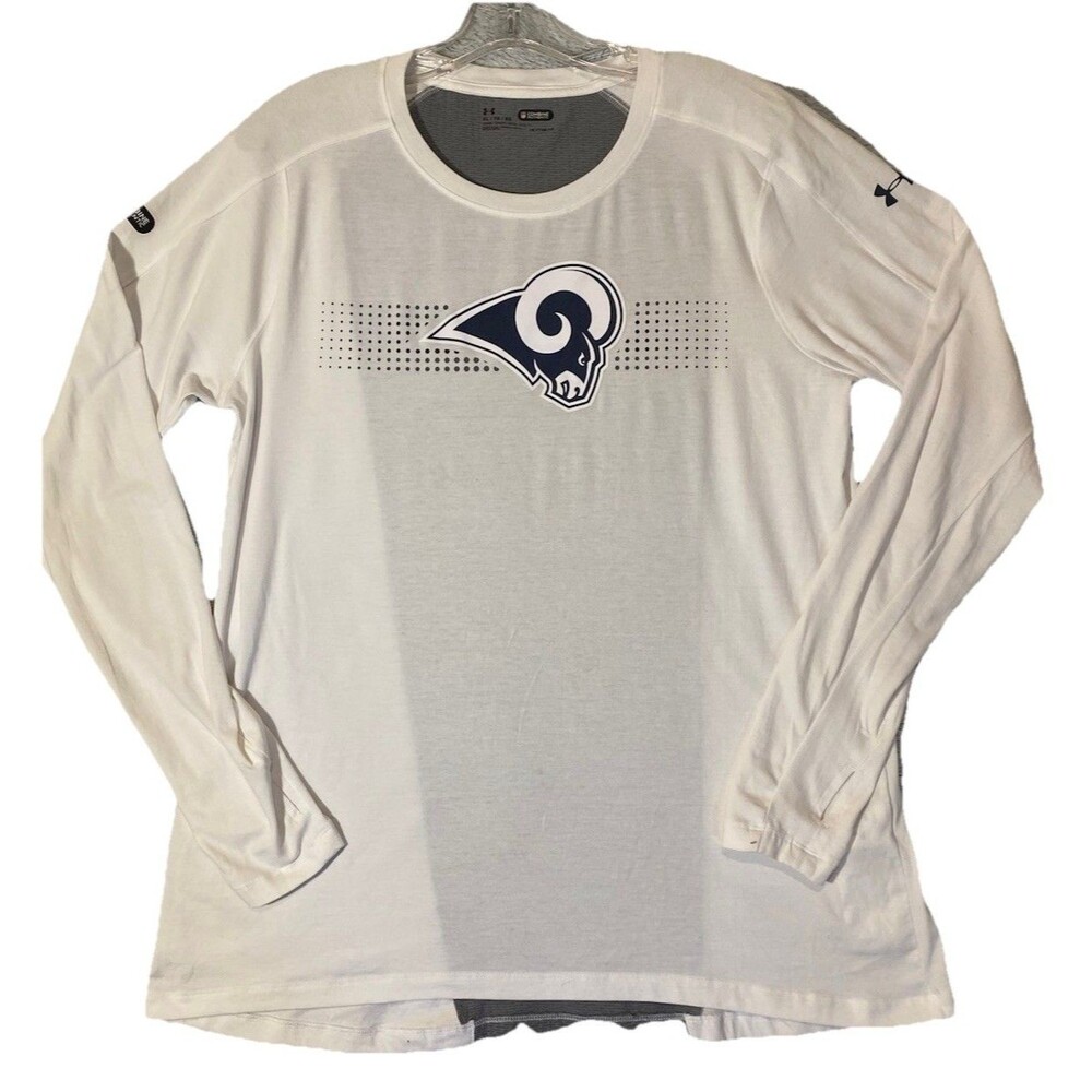 Under Armour St Louis  LA  Rams Combine Authentic TShirt Woman Sz XL White